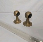 Vintage 21  Glass Towel Bar Nickel Brass Tone Hardware Bathroom Kitchen Fixture