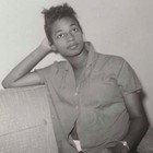 Vintage Snapshot Photo African American Young Woman Mid Century Portrait 1950s
