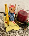 Yankee Candle Christmas Dear Santa Mouse Votive Tealight Candle Holder Figurine