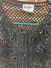 The Piper Black Crochet Knit Cardigan Sweater Size S
