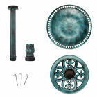 Garden Bird Bath Standing Pedestal Birdbath With Solar Power Fountain Pump Combo