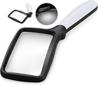 Magnifying Glass With Light  Folding Handheld 3x Large Rectangle Lighted Magnifi
