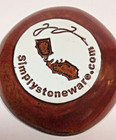 Simply Stoneware Garlic Grater Dish signed brown