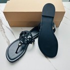 Tory Burch Miller Perfect Black Soft Calf Leather Women s Sandals Slip On Us7-10