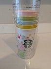 Starbucks 2018 Reusable Easter Pastel Cups Set Of 5 16oz Cups W lids Rabbit Egg