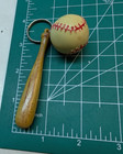 Vintage Baseball Keychain Bat Ball Key Ring Key Chain Miniature