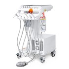 Portable Mobile Dental Delivery Unit Cart System  air Compressor Syringe Suction