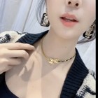 Flower Pearl Rhinestone Electroplated Fashionable Necklace 46 Styles 