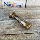 Antique Finish Brass Hourglass Sand Timer - Vintage Style - Nautical Pendant