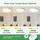 24 Inch Large Led Flush Mount Ceiling Light  50w 5480lm  3000k 4000k 6000k Cct S