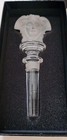 Rosenthal Versace Glass Crystal Clear Frosted Bottle Stopper Medusa Open Box 