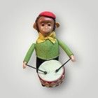 Lot Of 3 - Schuco Solisto Monkeys Tin Wind Up Toys - Drummers Violinist Germany