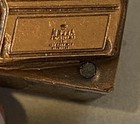 Vintage Square Letterpress Printing print Block - Typewriter - Metal wood