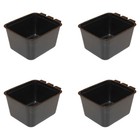 Cage Cups 4-pk Black 1 Pint 16 Fl Oz Hanging Feed   Water Cups Chicken Poultry