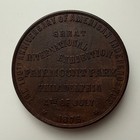 1876 Centennial Exposition Alfred T  Goshorn Wood Medal 63mm Philadelphia Pa