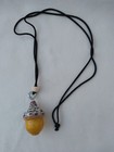 Painted Wooden Acorn Pendant Hippie Necklace 28  Unisex  Usa Seller Gift