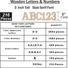 3 Inch 216 Pieces Wooden Letters   Numbers For Crafts Unfinished Wood Alphabet A