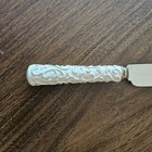 Vtg Wedding Cake Knife Sheffield England White Swirl Handle Stainless Steel B