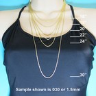 925 Sterling Silver Gold-plated Diamond Cut Rope Chain Necklace All Sizes