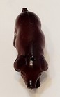 Vintage Die Cast Metal Miniature Pig Farm Animal Brown Toy Figurine