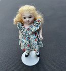 Antique Miniature 4 75  All-bisque Jointed Dollhouse Doll 83 25 W  Glass Eyes