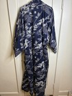 Nwot Kyoto Sen   i Cotton Yukata Kimono Robe Dragon Motif Made In Japan