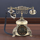 Antique Brass Handset Phone Handheld Telephone Rotary Dial Vintage Home Decor Us