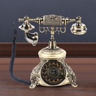 Antique Brass Handset Phone Handheld Telephone Rotary Dial Vintage Home Decor