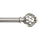 Mainstays 3 4  Satin Nickel Twist Cage Single Curtain Rod  30 - 84   Nickel
