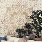Indian Room Decor White Gold Ombre Mandala Queen Size Wall Hanging Tapestry Us