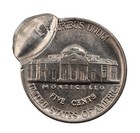 1984 P 5c Double Struck Off Center Nickel - Rare Mint Error Coin E10