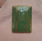 Vintage Art Deco Green Rectangle Makeup Powder Compact Mirror  see Pics 