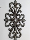    vintage     set Of 3  Ornate Brass Wall Decor 5   x3  Metal Scroll Work