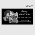 Memorial Headstone 24x12x3 4 Inches Human Grave Marker Tombstone Black Granite