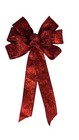 Handmade Small 6  Wired Wreath Bow - Gold Or Silver Metallic Glitter Christmas