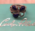 Carolyn Pollack Lapis Swirl Sterling Silver Ring Size 7 New In Box Qvc