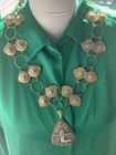 Vintage Bronze Tone Isis Goddess Priestess Worship Pagan Wicca Necklace 18 Inch