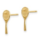 10k Yellow Gold Mini Tennis Racquet Ball Stud Earrings Perfect Gift For Her