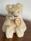 Vintage Miniature Steiff Mohair Teddy Baby Bear Once White Mohair 3    W chest Tag