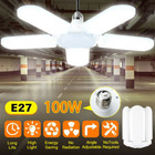 E27 Led Garage Light Bulb 100w Deformable Ceiling Fixture Lights Workshop Lamp