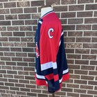 Cleveland Indians Nike Hockey Jersey Big Chief Wahoo Logo Blue Red Mlb Men   s Xl