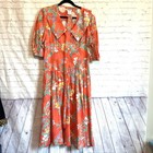Vintage Tanner Floral Maxi Dress Women   s Size 12   Prairie Cottagecore 80s Puff