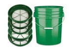 5pc Classifier Sifting Pan Set For Gold Panning  Free Green 5-gallon Bucket