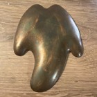 Vintage Mcm Abstract Turquoise Enamel On Copper Confetti Freeform Bowl