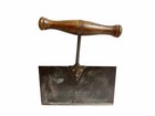 Antique 19th C Food Chopper Hand-wrought Iron Blade Wooden Handle Forged