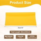 Leather Repair Patch  2 Pcs Self Adhesive Vinyl Patch  10 X 24  Yellow
