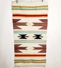 Vintage Navajo Rug New Mexico Native American Woven 18 X 35 Western Decor
