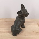 Vintage Cast Iron French Bulldog Doorstop Bronze Patina Heavy 5lb