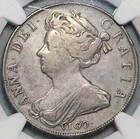 1703 Ngc Vf 35 Anne Vigo 1 2 Crown Great Britain England Treasure Coin 24053101c