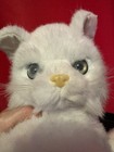 Vtg 1989 Avanti Applause  27  Realistic White Cat Italian Plush - Rare - Cleaned